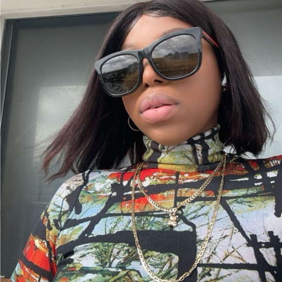 New Authentic Gucci GG0057SK 002 56 GG0057SK Unisex Sunglasses